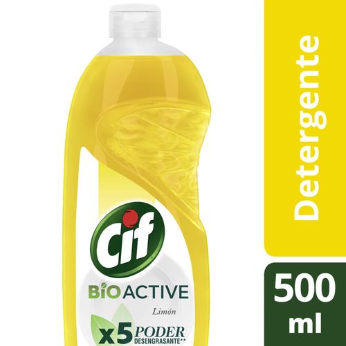 Detergente CIF lavavajilla core limón 500 ml