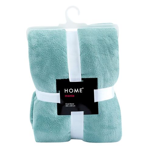 Manta 2 plazas Coral Fleece 200x220 verde