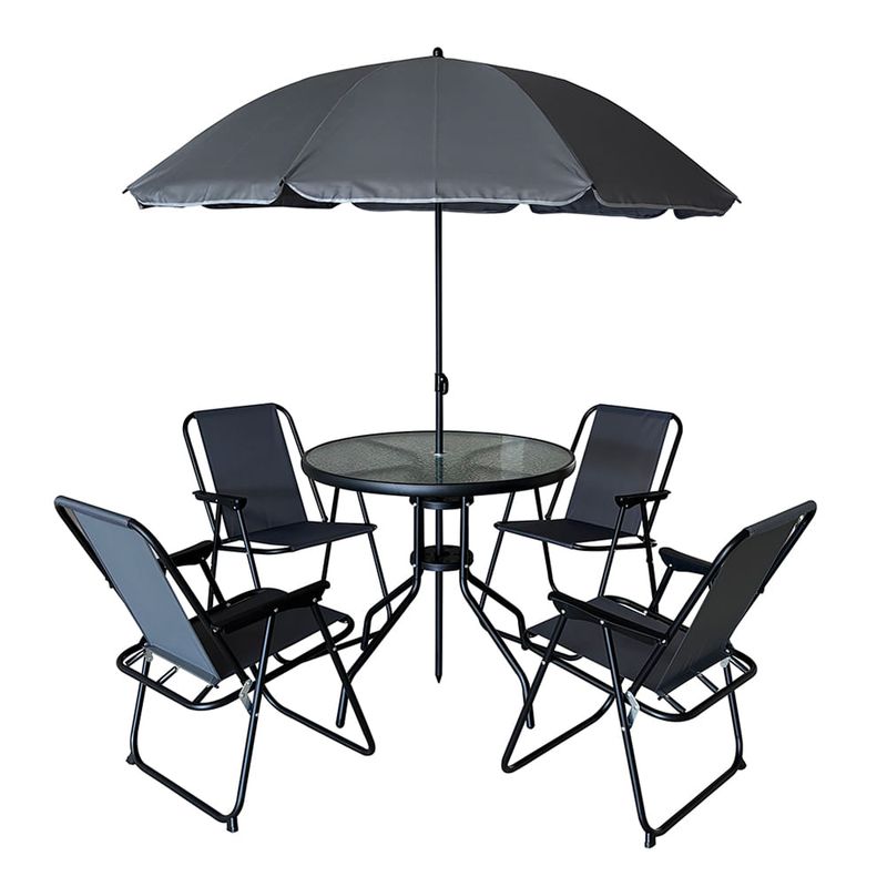 Set-para-jardin-4-sillas-mesa-sombrilla-gris-oscuro-0