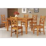 Juego-de-Mesa-y-6-sillas-en-pino-76x152x92-cm-0