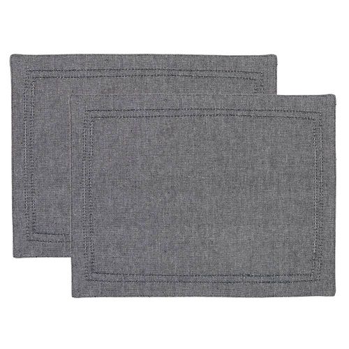 Set x 2 Individuales 35x45 cm Línea Boston Negro