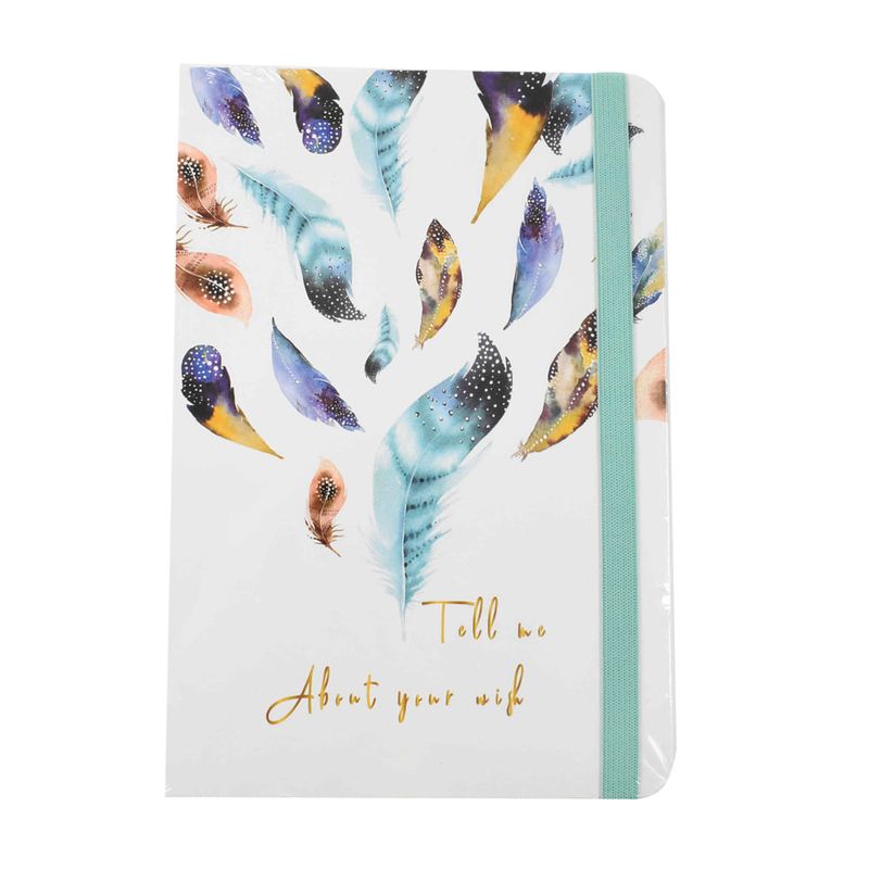 Libreta-tapa-dura-a5-lomo-con-elastico-96h-plumas-1