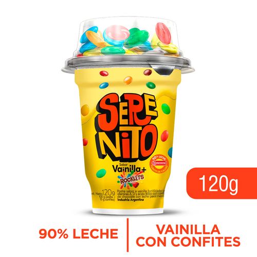 Postre SERENITO Crock vainilla con m&m 120 g