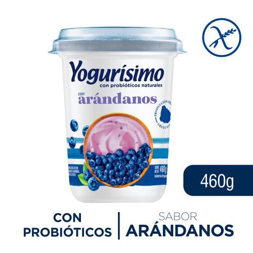 Yogurt YOGURISIMO natural con arandanos 460 g