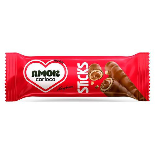 Barquillos rellenos BIB´S stick amor carioca 32 g