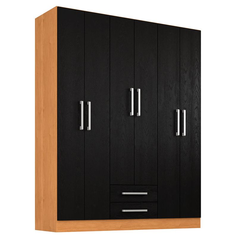 Ropero-Pop-6-Puertas-2-Cajones-135x174x37-cm-Canela-Negro-1