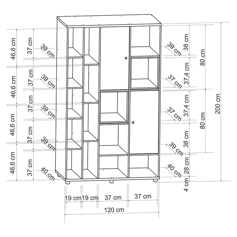 Biblioteca-2-Puertas-con-Divisiones-200x120x40-cm-4