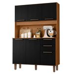 Kit-Pop-Cocina-6-Puertas-2-Cajones-Canela-Negro-1