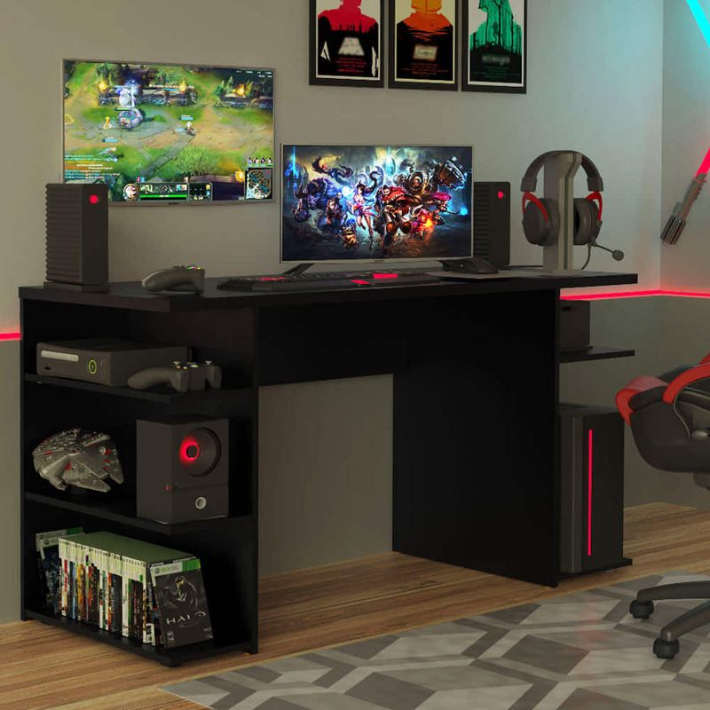 Escritorio-Gamer-75x136x60-cm-Negro-0