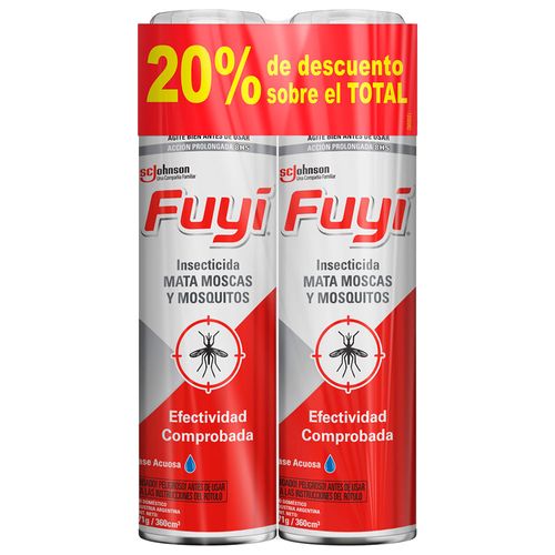 Pack x 2 insecticida FUYI 360 ml con descuento