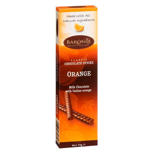 Chocolate sticks BARONIE Orange 75 g