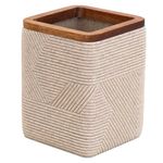 Vaso-para-baño-en-poliresina-beige-con-detalle-madera-0