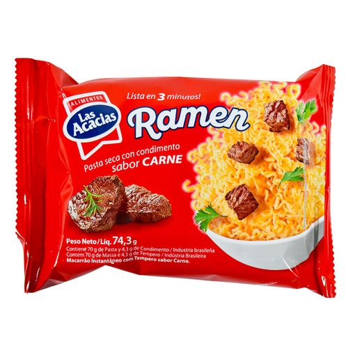 Pasta instantánea LAS ACACIAS sabor carne 743 g