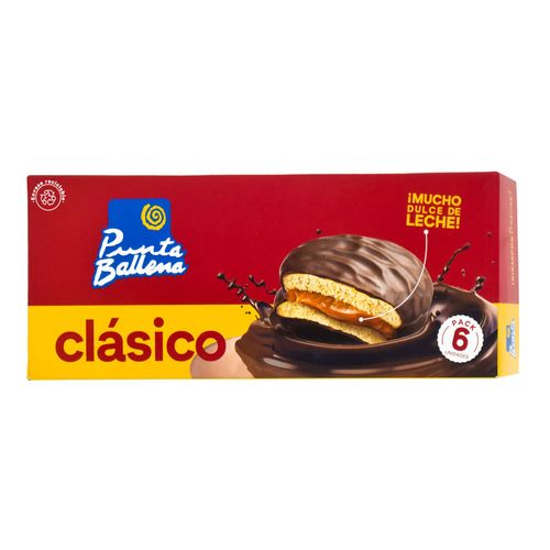 Pack x 6 alfajor clásico chocolate PUNTA BALLENA