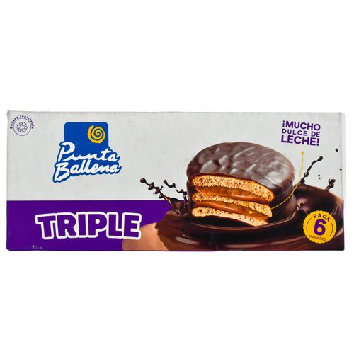 Pack x 6 alfajor triple PUNTA BALLENA