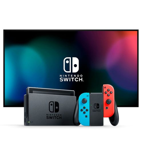 Consola NINTENDO Switch Neón Rojo con Mariokart 8 Deluxe