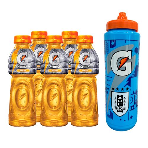 Pack Bebida Isotónica GATORADE Manzana + Caramañola