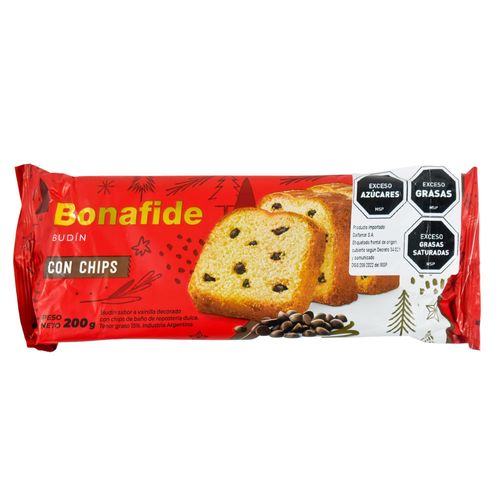 Budín BONAFIDE Chips Chocolate 200 g