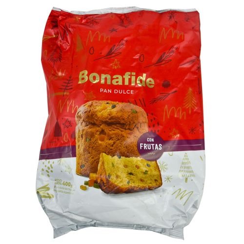 Pan Dulce BONAFIDE con Frutas 400 g