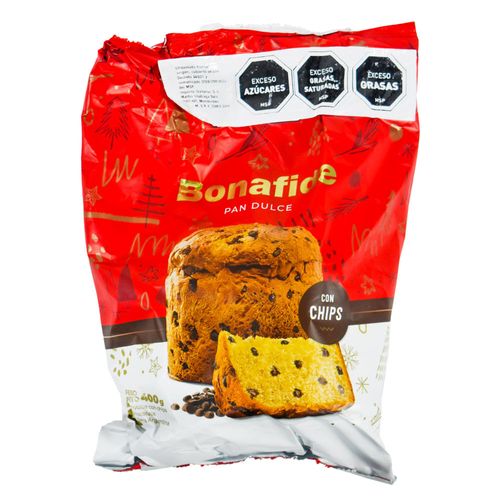 Pan Dulce BONAFIDE Chips Chocolate 400 g