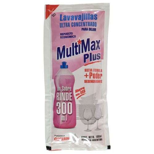 Deter lavavajilla concentrado MULTIMAX 100 cc