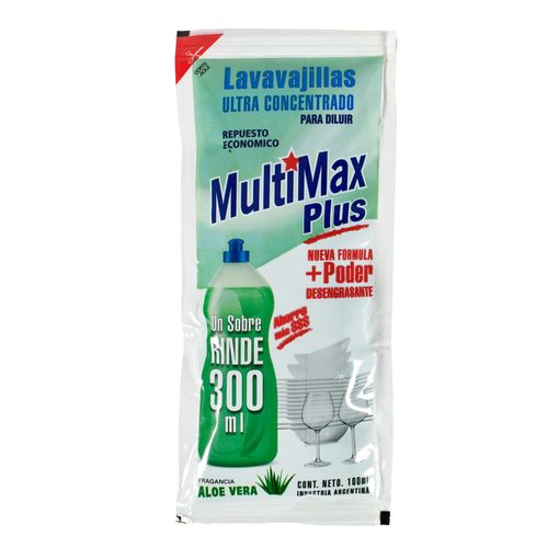 Detergente lavavajilla concentrado MULTIMAX aloe 100cc