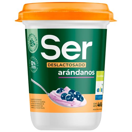 Yogur SER deslactosado arándanos 460 g