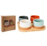 Set-x-4-Salseras-Ceramica-con-Bandeja-Bambu-0