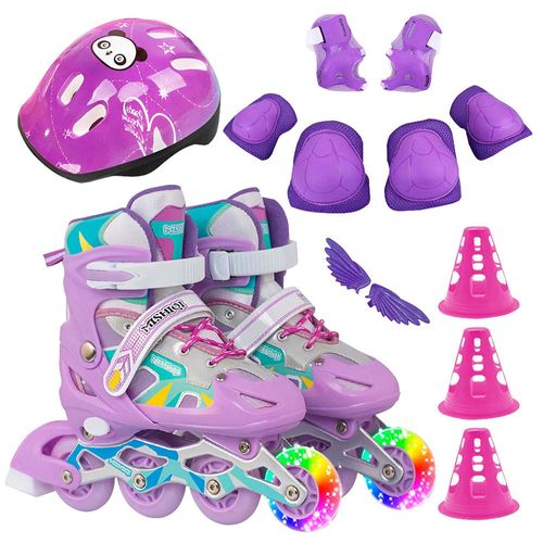 Set Rollers Aluminio T. S Casco/6 Protectores/Bolso