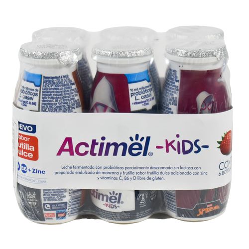 Leche Fermentada ACTIMEL Frutilla Kids x 6 un. 600 g