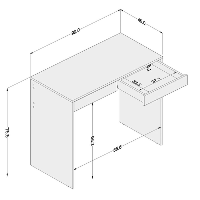 Escritorio-2-Cajones-Blanco-90x75x45-cm-3