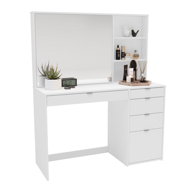 Tocador-con-Espejo-Blanco-5-cajon---Estantes-120x145x45-cm-1