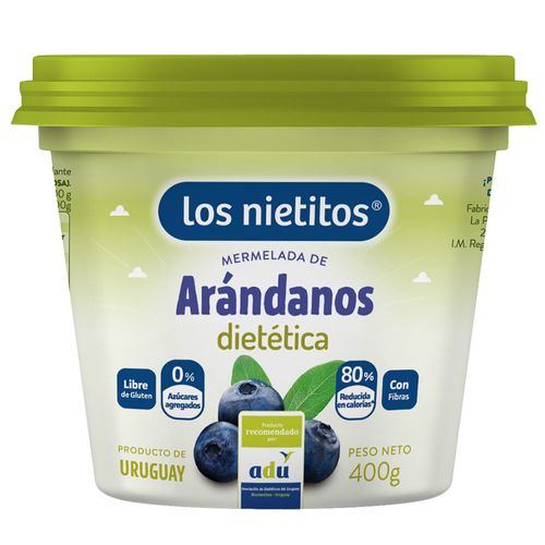 Mermelada arándanos LOS NIETITOS 0% pote 400 g