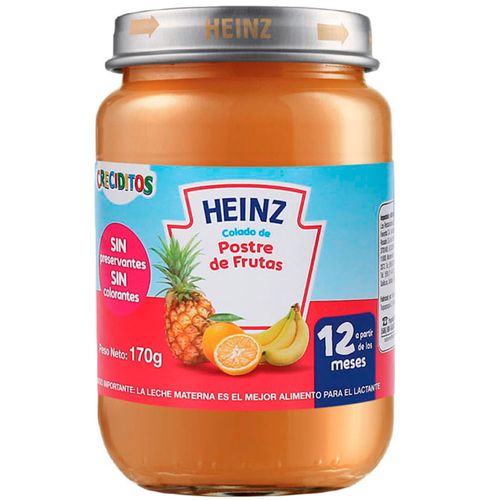 Alimento para bebé HEINZ colado postre de frutas 170 g