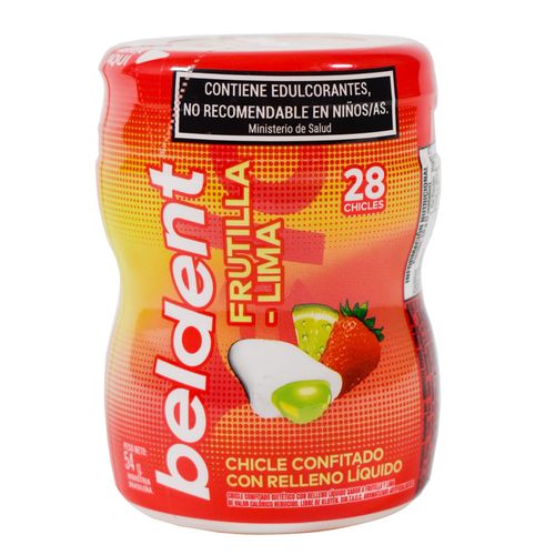 Chicle BELDENT Frutilla-Lima Pote 54 g