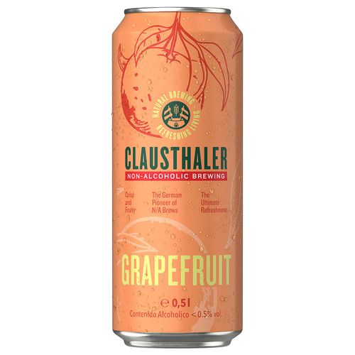Cerveza CLAUSTHALER con Pomelo 500 ml (0,49% Alc)
