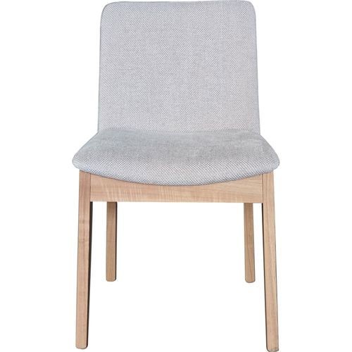 Silla de madera tapizada blanca 50 x 65 x 81 cm