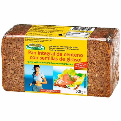 Pan centeno MESTEMACHER con semillas de girasol 500 g