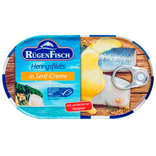 Arenque RUGEN FISCH en crema de mostaza 200 g