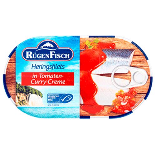 Arenque RUGEN FISCH en crema tomate y curry