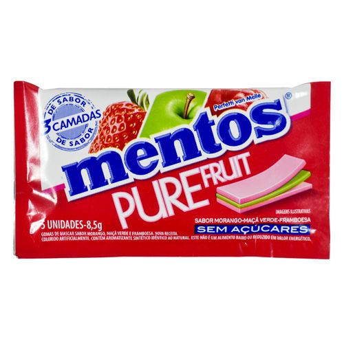 Chicles MENTOS sin azúcar 3 Layer Fruta