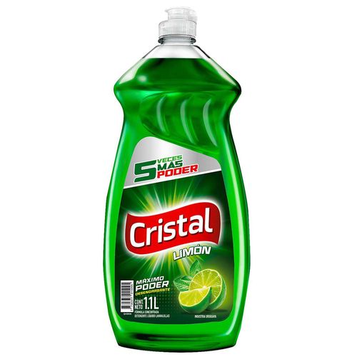 Detergente lavavajilla CRISTAL concentrado verde 1100 ml