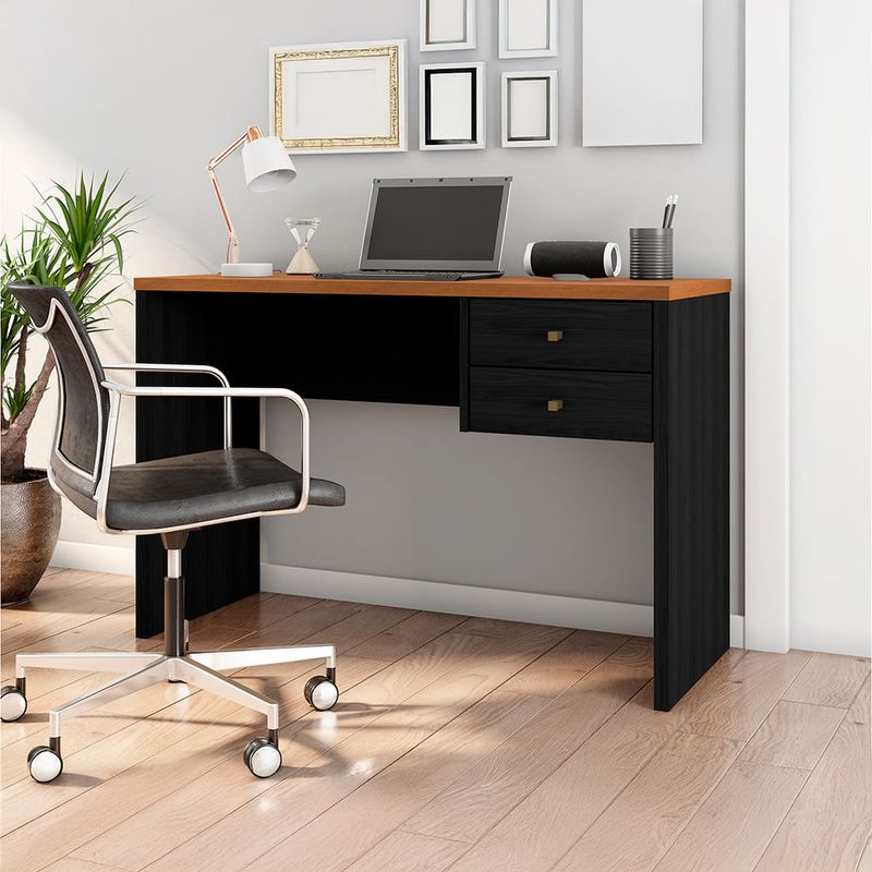 Escritorio-Intelectual-2-cajones-108x74x44-cm-negro-canela-0