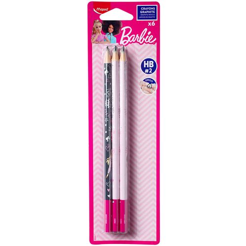 Lápiz de Escribir MAPED Barbie HB 6 un.
