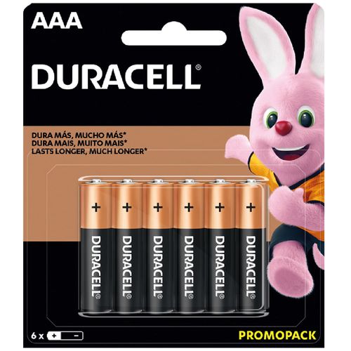 Pilas alcalinas DURACELL AAA lleve 6 pague 4