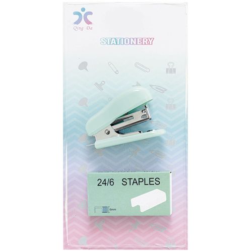 Abrochadora chica colores pastel 24/6 + 750 broches