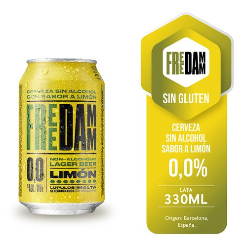 Cerveza sin Alcohol Free DAMM Lemon 0.0 % 330 ml