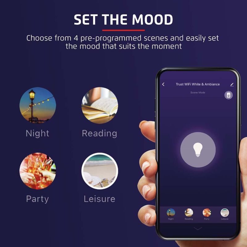 Pack-2-Lamparas-smart-TRUST-71298-blanca-Ambience-7