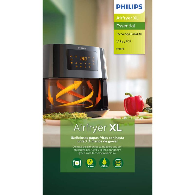 Freidora-de-aire-PHILIPS-XL-Mod-HD9270-91-negra-2