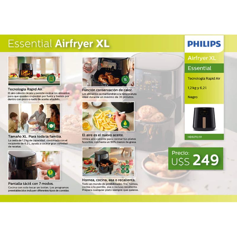 Freidora-de-aire-PHILIPS-XL-Mod-HD9270-91-negra-3